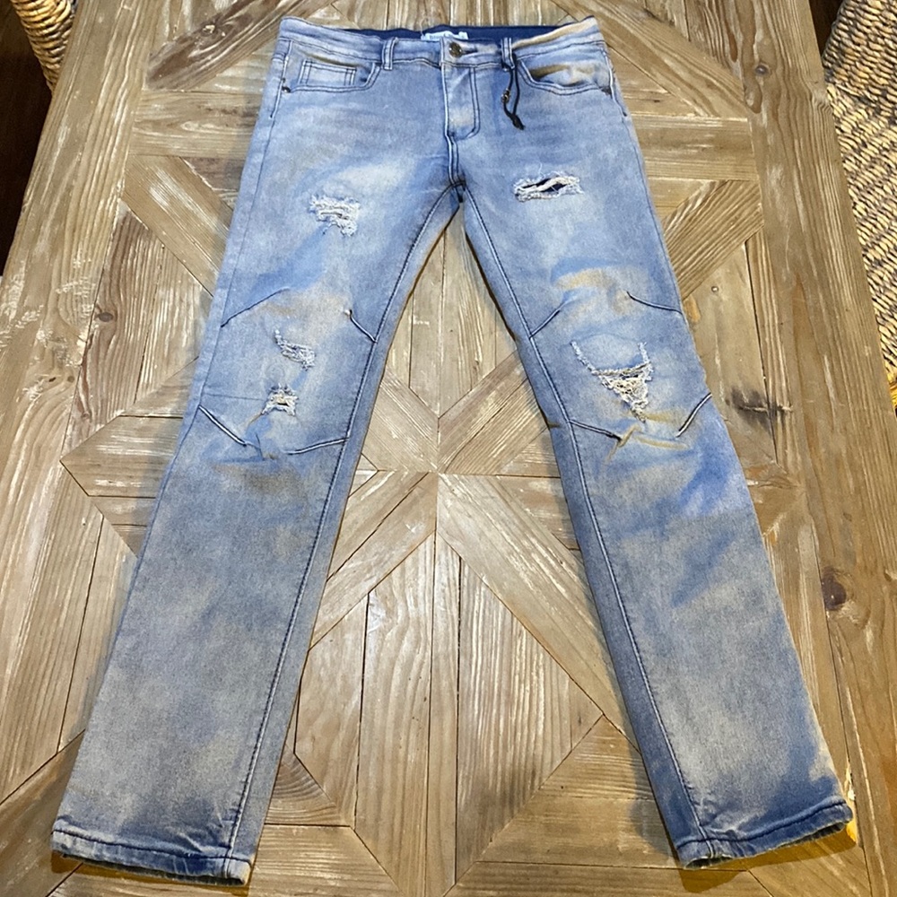 Boys Blue Cult Acid Washed Jeans Size 18 Exc condition